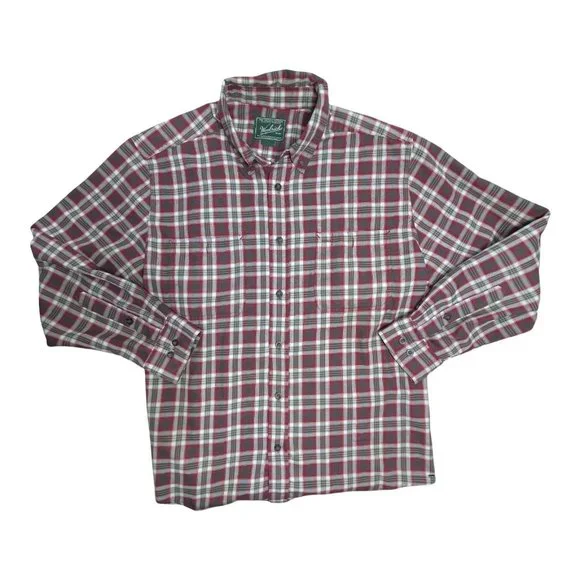 Lot of 5 Plaid Shirts Men's L/XL Plaid Button Down Shirts Woolrich J. Crew EUC - Picture 4 of 13